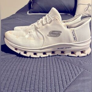 Skechers Women's White Glide-Step Athletic Shoes